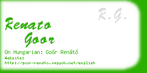 renato goor business card