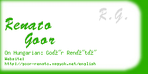 renato goor business card